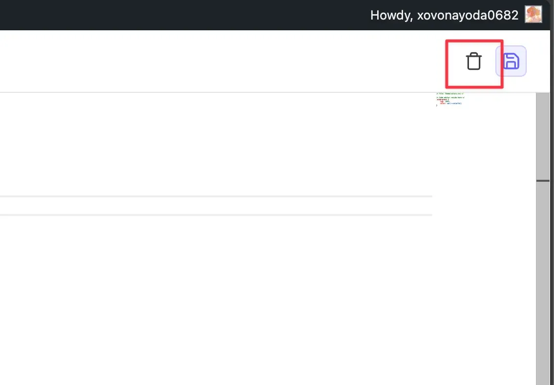 Click the button with trash icon