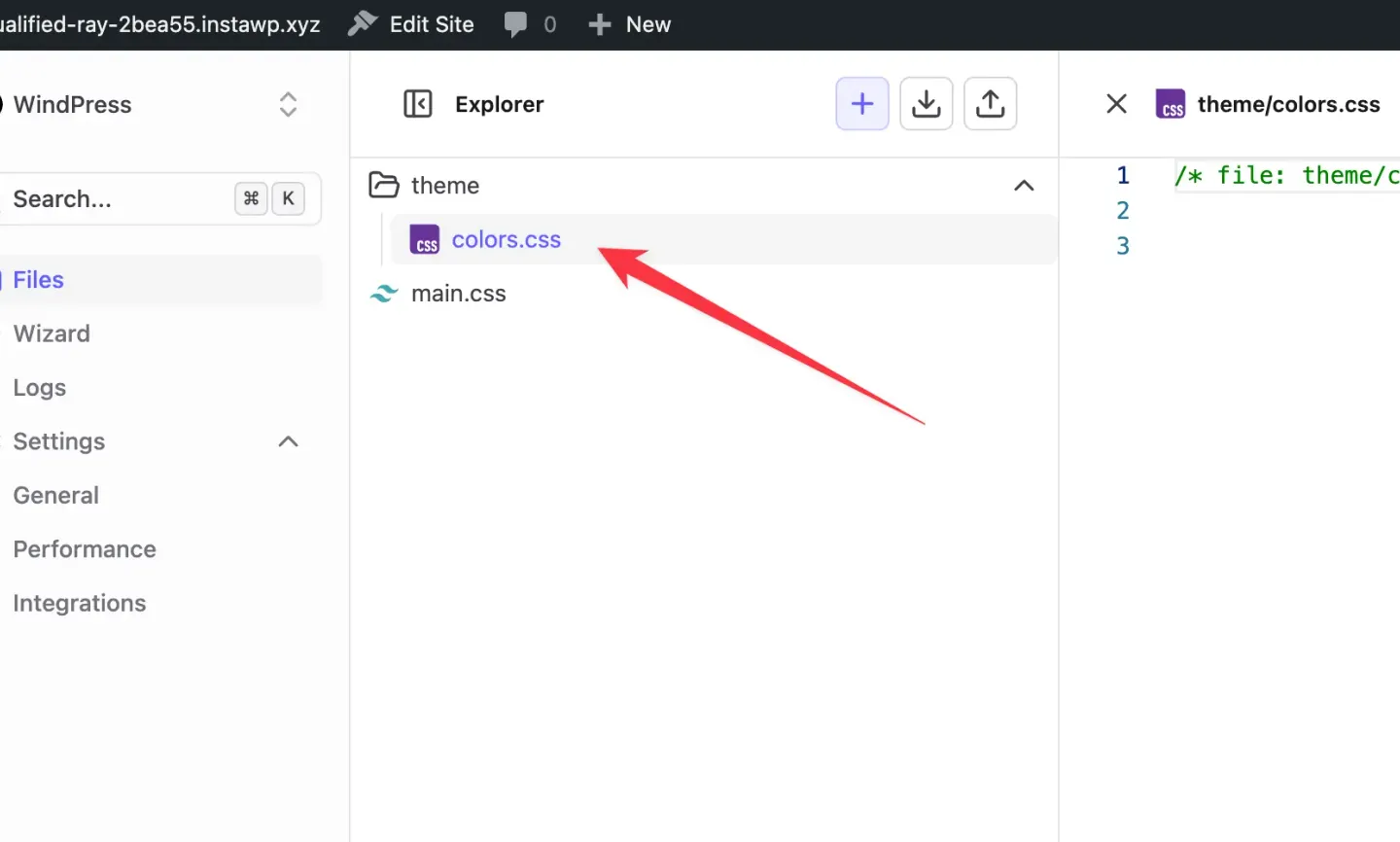 Click the file name