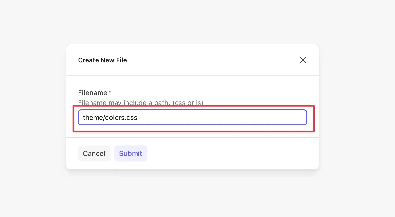Enter the file name